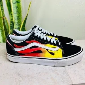 Vans Shoes Vans Old Skool Flame Canvas Sneakers Skater Shoes